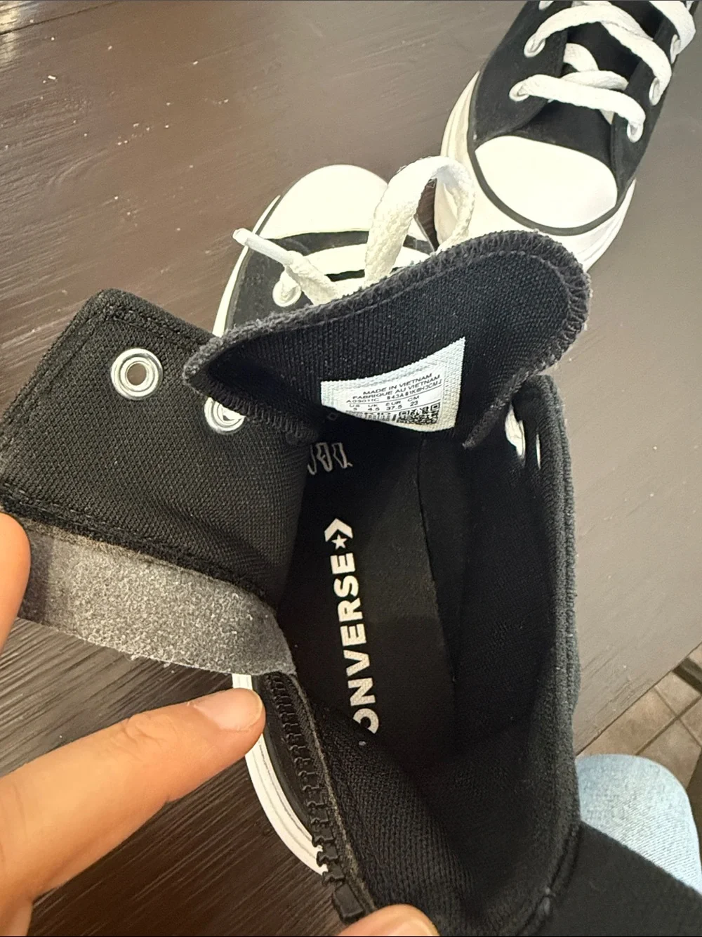 LIKE NEW Converse Black & White Platform High Top Sneakers